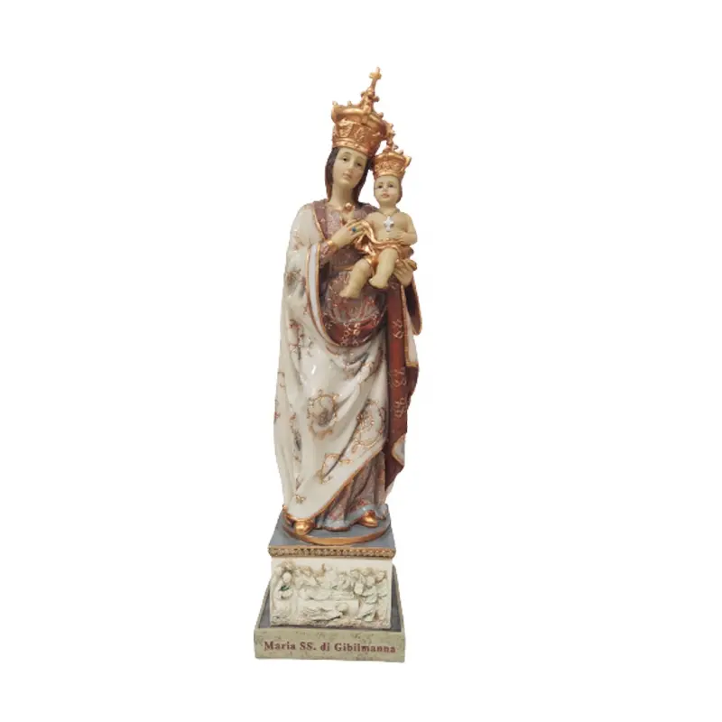 OEM राल ईसाई उपहार धार्मिक वर्जिन मैरी की मूर्ति शिल्प स्मृति चिन्ह घर सजावट कैथोलिक धार्मिक आइटम