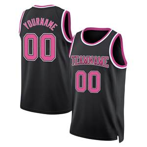Maglia da basket personalizzata nuovo stile 100% in poliestere cucito stampato uniforme sportiva traspirante rapida asciugatura della squadra cittadina - Product Image 4