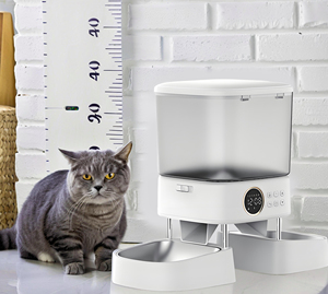 CITICITY OEM Pet Products 5L Automatic Portable Food Dispenser Push Button Double Bowl Dog <b>Cat</b> Smart Pet <b>Feeder</b> - Product Image 5