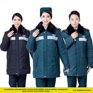 Manteau d'<span class=keywords><strong>urgence</strong></span> <span class=keywords><strong>en</strong></span> tissu Dobby de coton fourni par le fabricant, 120 grammes, vêtement d'hiver, usage <span class=keywords><strong>en</strong></span> USI/URG, uniforme unisexe pour infirmières et médecins - Product Image 2