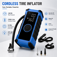 Compresseur d'air portable pour pneus avec batterie rechargeable 12V, affichage numérique, arrêt automatique, direct usine