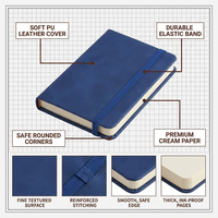 Bloc-notes de poche A7 mignon en cuir PU souple avec fermeture magnétique, reliure à feuilles mobiles, 100 feuilles, logo personnalisable, vente en gros