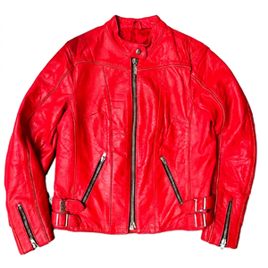 Nueva Chaqueta Acolchada de Cuero Genuino Estilo Casual Vintage para Hombre, Invierno, Cortavientos, Cuello Mao, Cierre de Cremallera, Unisex, Forro de Algodón, Estilo Motero - Product Image 1