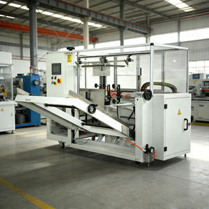 Máquina de caja abierta semiautomática para embalaje de bebidas, rollo de cinta adhesiva erectora de cartón de vino pequeño para lata de papel de aluminio de productos básicos - Product Image 1