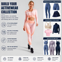 Ensembles de sport pour femmes en gros – Ensemble 3 pièces : legging taille haute, haut court et manches longues pour la gym