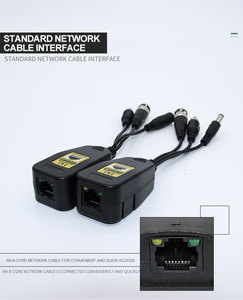 DC <span class=keywords><strong>RCA</strong></span> BNC naar RJ45 <span class=keywords><strong>Video</strong></span>+Power+<span class=keywords><strong>Audio</strong></span> 3-in-1 Balun HD 8MP ABS Monitor Connector Twisted Pair Transceiver CCTV Beveiligingssysteem - Product Image 2