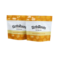 Sacs d'emballage réutilisables en plastique mylar imprimés personnalisés pour bonbons, biscuits, collations, fruits secs avec logo, emballage alimentaire