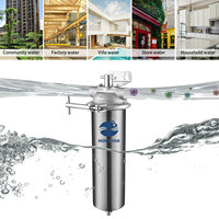 HONG HUI Produk Baru TUS-10C Penyaring Air Baja Tahan Karat Penyaring Pemurni Air Alkali Rumah Filter