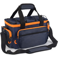 Sac de pêche pour la pêche en eau douce et en eau salée, durable, imperméable, résistant aux déchirures, en fibre de polyester, bretelles rembourrées