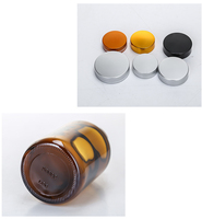 Vente en gros 60ml 75ml 100ml 120ml 150ml bouteille de médecine en verre marron bouteille de Capsule en verre ambre avec couvercle à vis en or