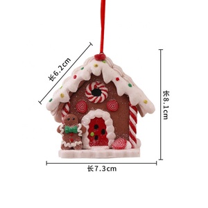 Décoration de Noël Yuwei, petite maison lumineuse, cadeau de Noël, maison de conte de fées en argile douce, ornements d'ambiance - Product Image 3