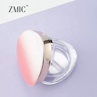 Boîtier vide pour poudre libre triangulaire 3 couleurs, rose doré transparent, emballage en gros