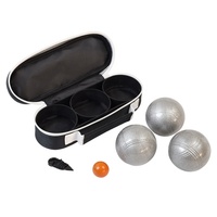 Jeu de pétanque d'extérieur ZQURE en fer, boules de 720g avec revêtement argenté et sac de transport
