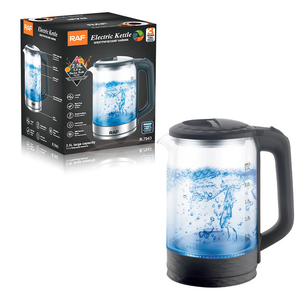 Wholesale 1500W Electric Kettle 2.5L Glass Body LED <b>Illumination</b> Light Automatic Power Household Use Cordless Design 360-Degree - Product Image 2