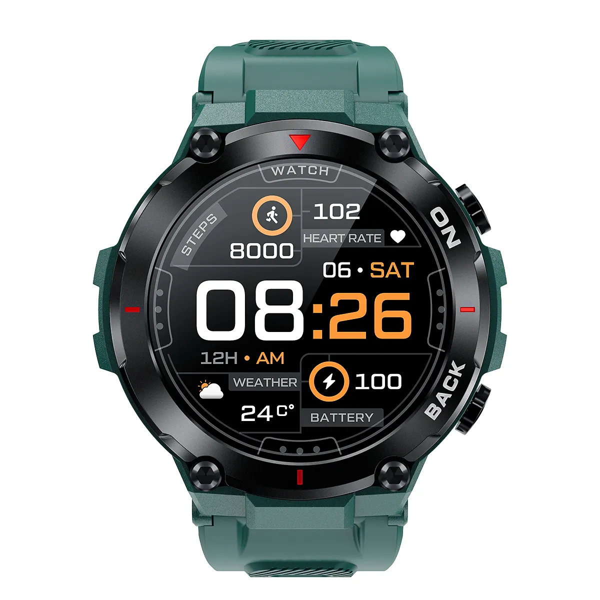 Amazfit outdoor sport Smartwatch K37GPS 5ATM IP68 Waterproof music controller weather fitness tracker smart watch bracelet IOS