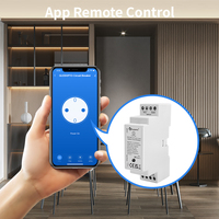 Gledopto GL-DR-001Z Smart Home ZigBee Disjoncteur Power Meter 35MM DIN Rail Smart Relay Switch Fonctionne avec Alexa