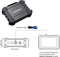 LAUNCH X431 Probador de simulador de sensor digital de 2 canales con caja de sensores de 2 canales para automóviles con 1 año de garantía