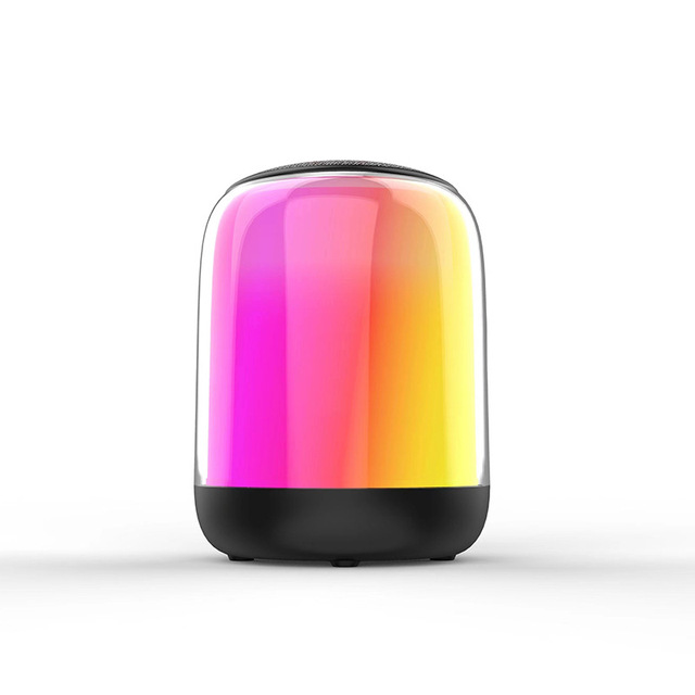 Wireless Blue Tooth 5.0 Speaker Portable Mini Outdoor Loudspeaker with LED Light Wireless Column TF Card Playback Speaker