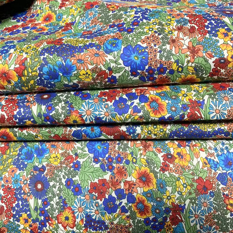 Ткань из 100% хлопка и поплина с цветочным принтом для платьев