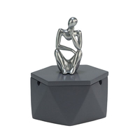 Cendrier résine artisanat art figure décor à la maison sculpture animal statue multi-fonctionnelle décoration yoga