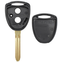 Coque de clé de voiture télécommandée 2 boutons TOY43 avec lame non taillée, boîtier de remplacement sans logo, sans électronique