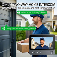 Sonnette Intelligente SIXWGH avec Caméra Vidéo HD, Communication Bidirectionnelle, Résistance aux Pannes de Courant, Interphone Sans Fil, Vision Nocturne et Stockage TF pour la Sécurité Domestique