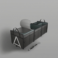 Organisateur de coffre de voiture Rapo Heavy Duty, 4 à 7 compartiments, structure renforcée, boîte de rangement de cargaison en Oxford de qualité supérieure pour SUV, camion, voyage