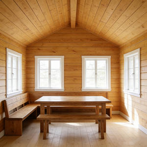 Cabane en bois durable à un étage, <span class=keywords><strong>maison</strong></span> de vacances préfabriquée avec grain de bois clair, <span class=keywords><strong>maison</strong></span> en bois rustique - Product Image 2