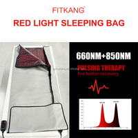 Couverture de luminothérapie Fitkang à LED rouge et infrarouge proche, 660 nm 850 nm, luminothérapie rouge, sac de couchage complet pour la salle de sport, la clinique
