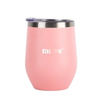 Tasse à café isotherme en acier inoxydable à double paroi noir mat de 12 oz avec paille, isolation thermique 6-12 heures, OEM ODM, vente en gros
