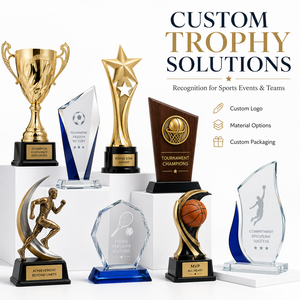 Custom Material Resin Trophy <b>Cups</b> Marathon Football Awards Metal Handicraft Zinc Alloy Plaques Sports Event Trophies - Product Image 2