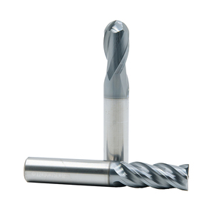 Fraise à queue sphérique à 2 dents haute efficacité AlTiN à pas inégal pour le durcissement, usinage OEM de l'acier inoxydable - Product Image 2