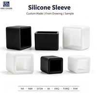 Manchon en silicone personnalisé, dureté Shore 40-80A, souple, antidérapant, en caoutchouc FKM, EPDM, FVMQ, pour la protection des terminaux de tuyaux en acier