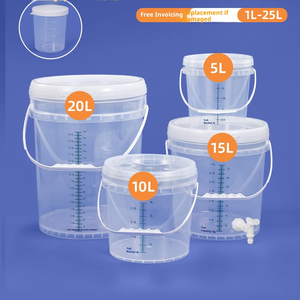 Mezun su ölçüm kova tıbbi dezenfeksiyon şeffaf plastik hava geçirmez kapak 24-Hour idrar proteini kantitatif 5L - Product Image 1