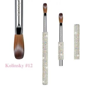 Ensemble de pinceaux à ongles en acrylique Kolinsky de qualité supérieure, pinceaux en vison pour nail art, pinceaux de manucure, pour le dessin et la création de motifs d'art sur les ongles, pour débutants - Product Image 4