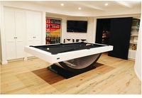 Professioneller 7ft & 9ft Billardtisch aus Massivholz mit Schieferplatte, Echtledertaschen und Samt-Tuch