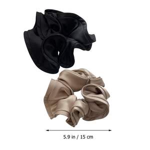 Grands élastiques à cheveux pour femmes, élastiques à cheveux en soie douce, attaches pour queue de cheval, accessoires pour cheveux pour filles - Product Image 2