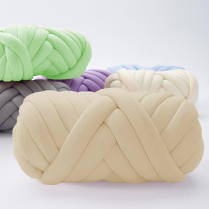 Hilo de poliéster de 3 cm para tejer a mano, trenzado, relleno, vegano, súper grueso, tipo tubo de terciopelo, para ganchillo - Product Image 5