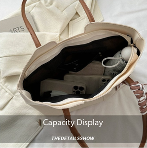 New Arrival Large Capacity Minimalist Tote <strong>Bag</strong> <strong>for</strong> <strong>Women</strong> Professional Work <strong>Office</strong> Shoulder Handbag - Product Image 5