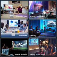 Proyektor Android Mini PC Portabel B6 Grosir, Layar LCD Tertutup 720P 120 Lumens dengan Speaker Terintegrasi untuk Home Theater