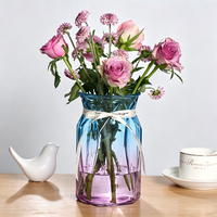 Vase en verre dégradé nordique, moderne et simple, pour la décoration florale de bureau, de la maison ou de mariage