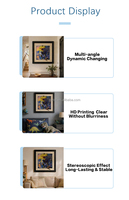 Affiche murale en plastique lenticulaire 3D, animation à effet de bascule, paysage changeant, impression artistique animale pour la décoration de la maison, de la chambre à coucher, du salon et comme cadeau
