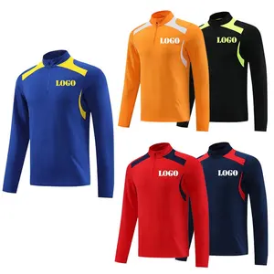 Customized New Season Soccer Tracksuit Man Football Jacket With All Logo Long Sleeve Football Club Jersey Soccer