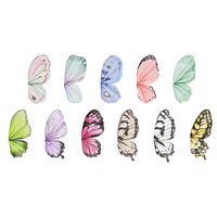 Papier d'emballage pour fleurs en forme de papillon 3D, motif d'ailes artistiques, matériaux d'emballage pour bouquets, fournitures pour fleuristes, emballage