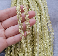 Vente en gros de dentelle africaine en or et argent, paillettes, bordure de dentelle de style moyen-oriental, dentelle pour accessoires vestimentaires