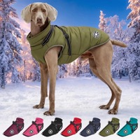 Vêtements d'hiver épaissis à col roulé pour animaux de compagnie, veste gilet en polyester une pièce pour chiens, manteau d'hiver pour animaux de compagnie, vente transfrontalière