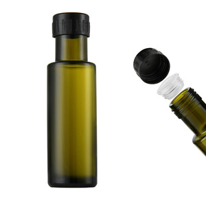 Bouteille en verre d'huile d'olive vide de haute qualité de 100ml pour bouteille d'huile en verre de cuisine avec couvercle - Product Image 5