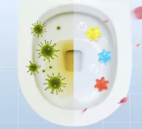 Gel nettoyant pour toilettes en forme de fleur de haute qualité, vente en gros, agent de nettoyage de toilettes personnalisé