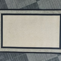 Tapis de porte gris en polyester à sublimation, motif piste de course