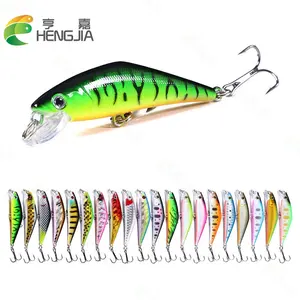 Cebo Artificial de ojo 3D, señuelo de pesca que se hunde, 6 #, anzuelo de 6,8 cm, 5,2g, señuelo de pececillo de pesca, cebos artificiales duros de natación de 20 colores